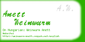 anett weinwurm business card